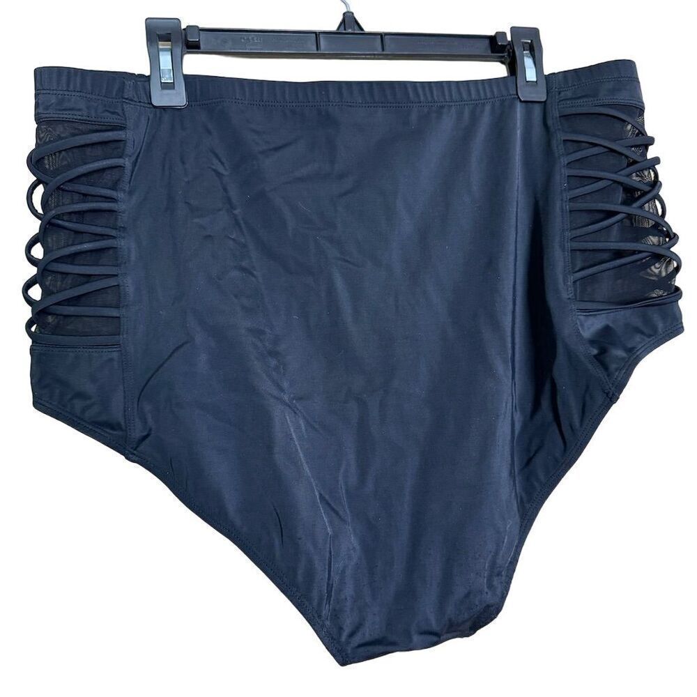Torrid Women's High Waisted Strappy Bikini Bottom Black Size 3X - Picture 5 of 10